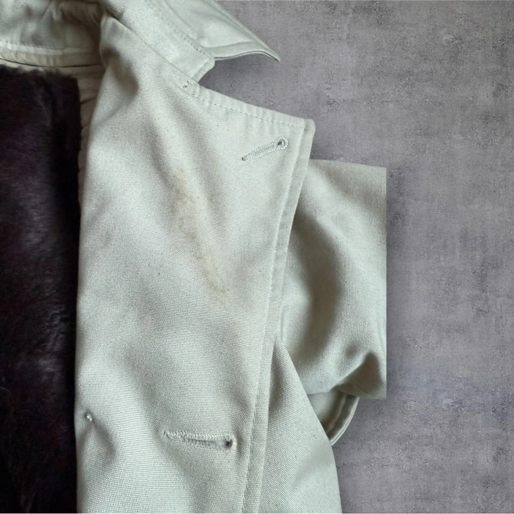 Vintage Childs “Fieldston Clothes” Double-Breasted Trench Coat w/Corded Mittens